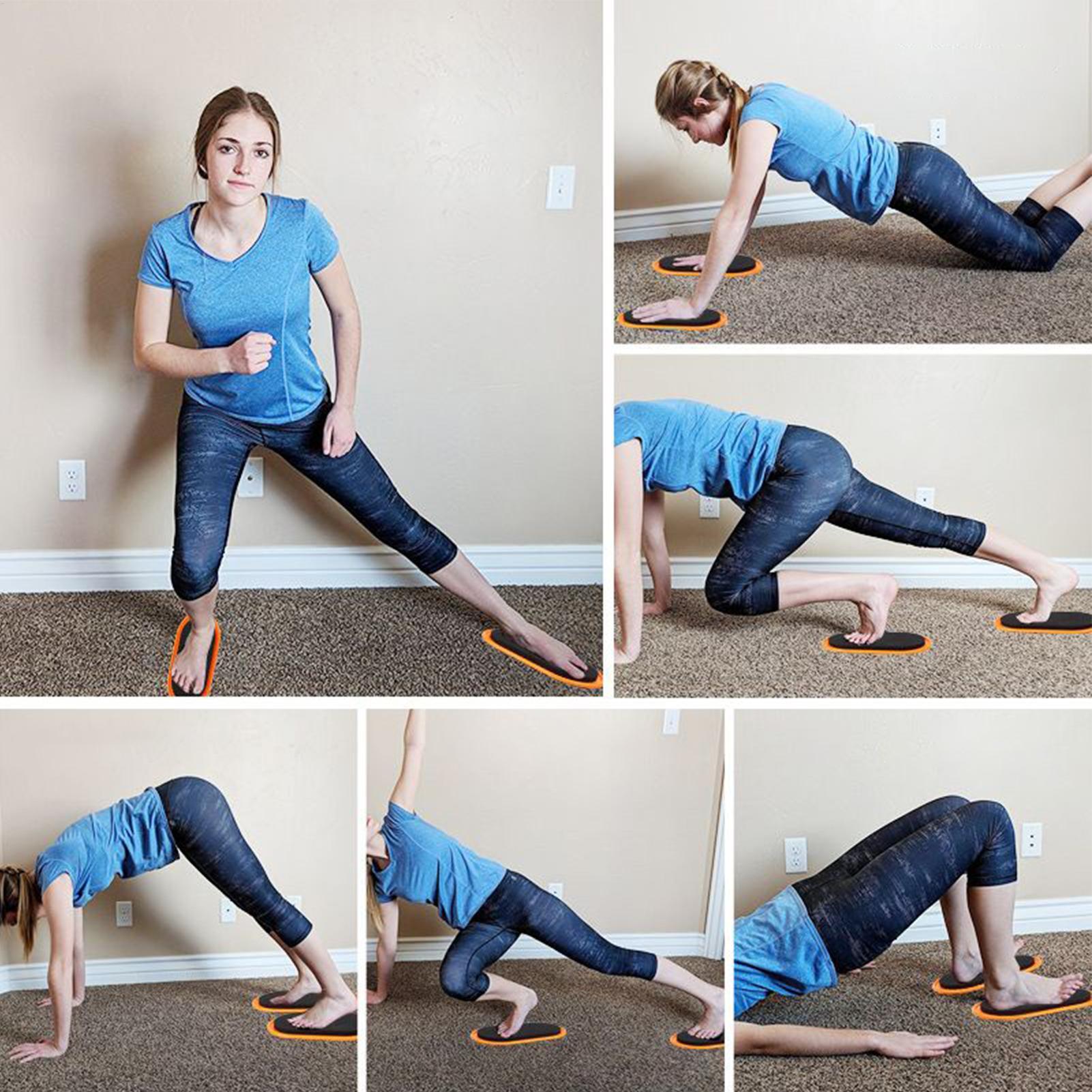 Home Gym Exercise - Slider Olahraga Bentuk Oval, Alat Bantu