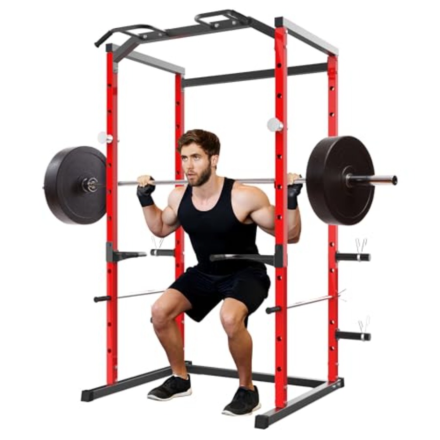 Home Gym Pull Up - Rak Squat Heavy-Duty dengan Pull-Up Bar