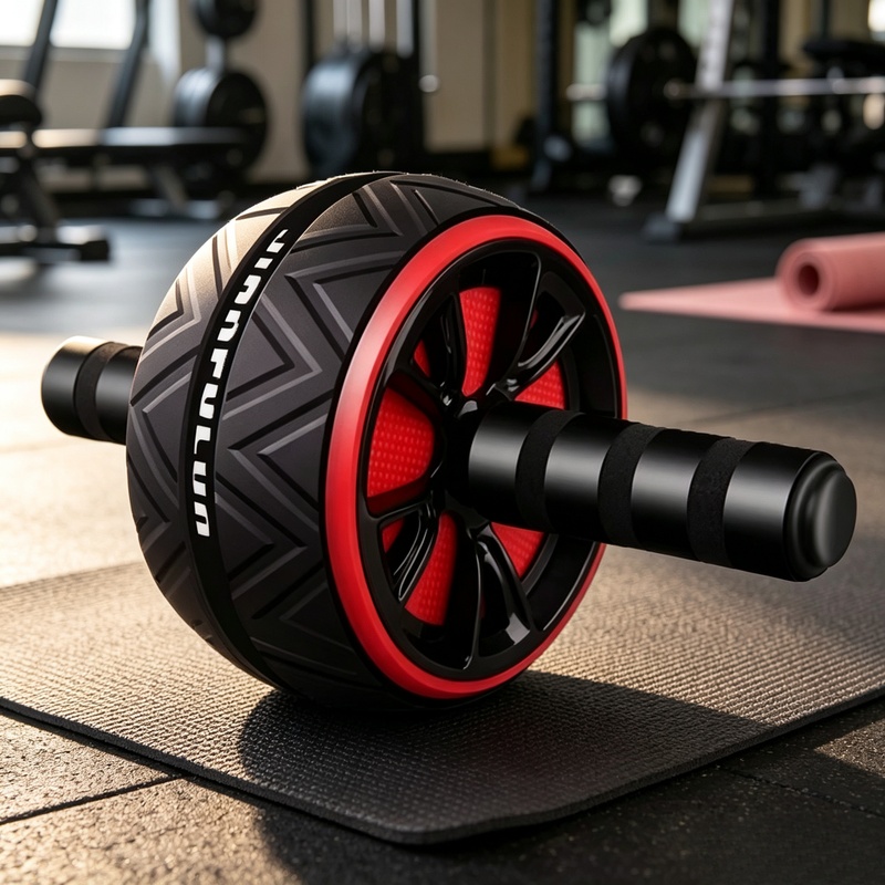 Ab Roller Wheel - Roda Roller Ab Anti-Selip, Peralatan Kebugaran