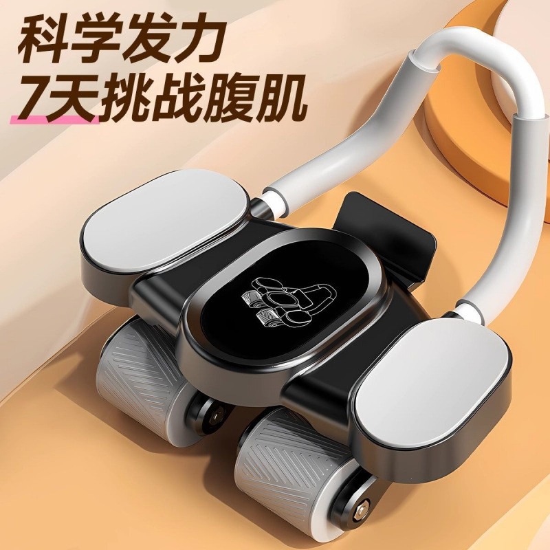 Ab Roller Wheel - Roller Abdominal 4 Roda dengan Rebound