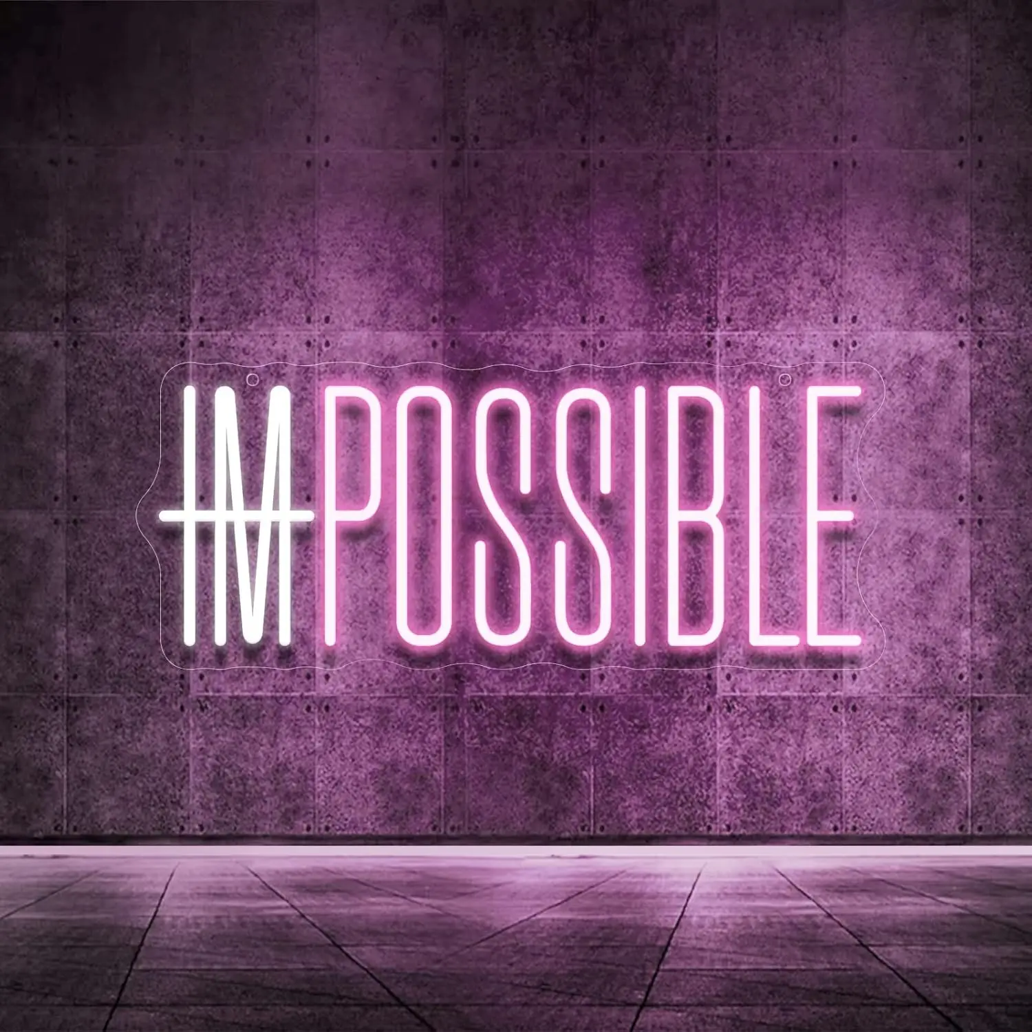 Home Gym Neon Sign - I'm Possible Lampu Neon LED Dapat