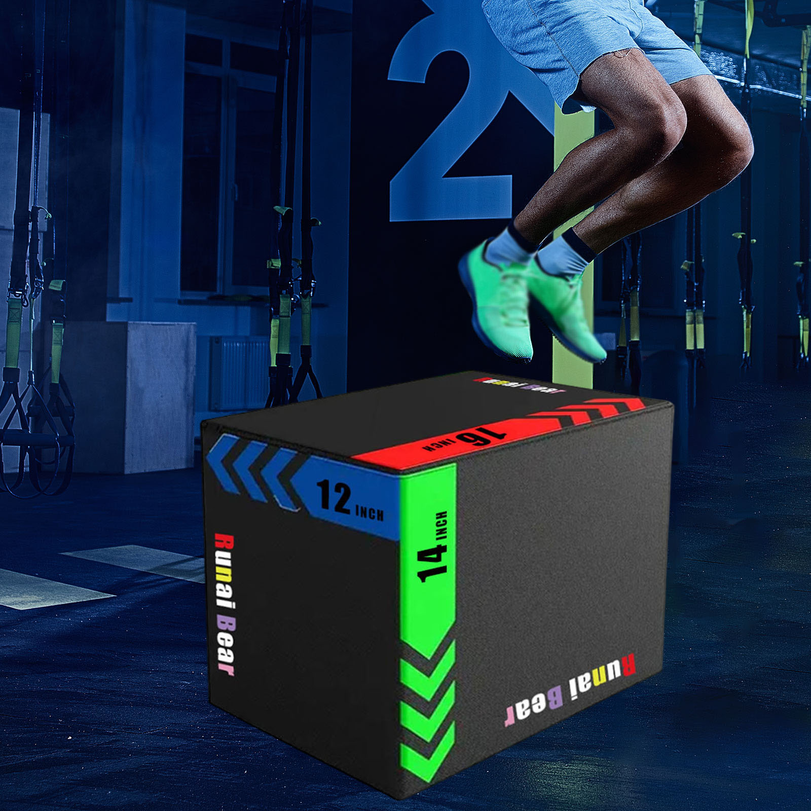 Plyo Box Set - Kotak Latihan Lompat Plyo Portabel, Peralatan