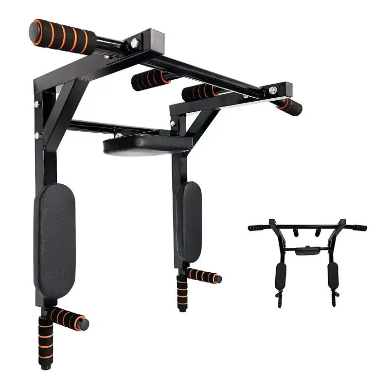 Home Gym Wall Mounted - Bar Pull-Up dan Dip Station Multifungsi