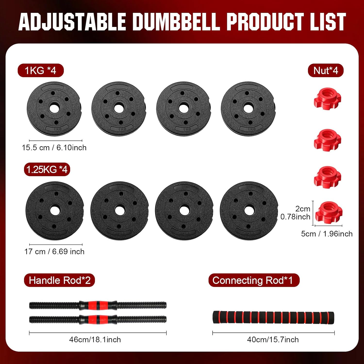 Set Dumbbell & Barbell 2-in-1  - Home Gym Kit ulasan dan harga