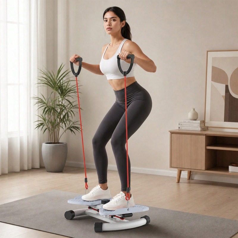 Stepper Putar dengan Resistens - Home Gym Essentials ulasan dan harga