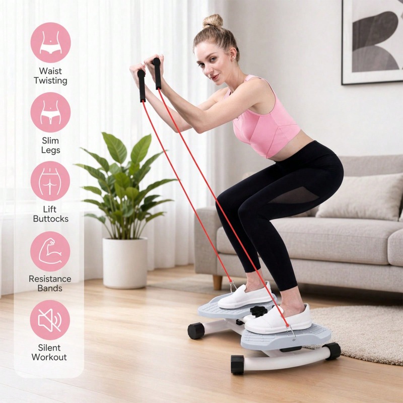 Stepper Putar dengan Resistens - Home Gym Essentials ulasan dan harga