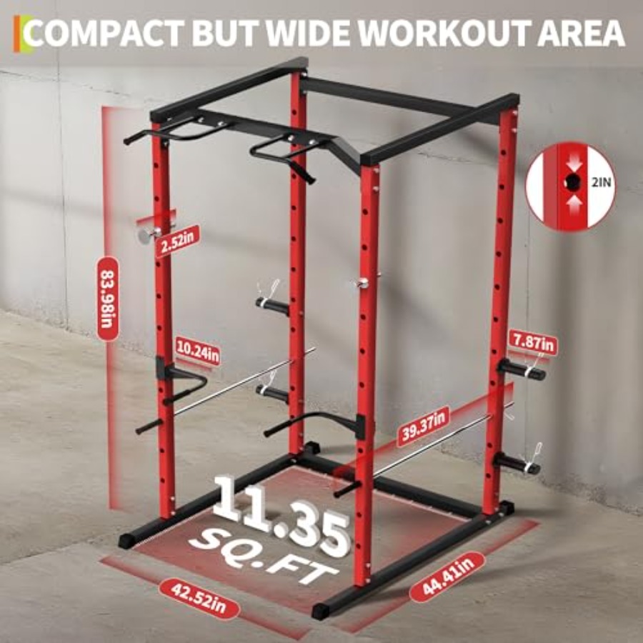 Rak Squat Heavy-Duty dengan Pu - Home Gym Pull Up ulasan dan harga