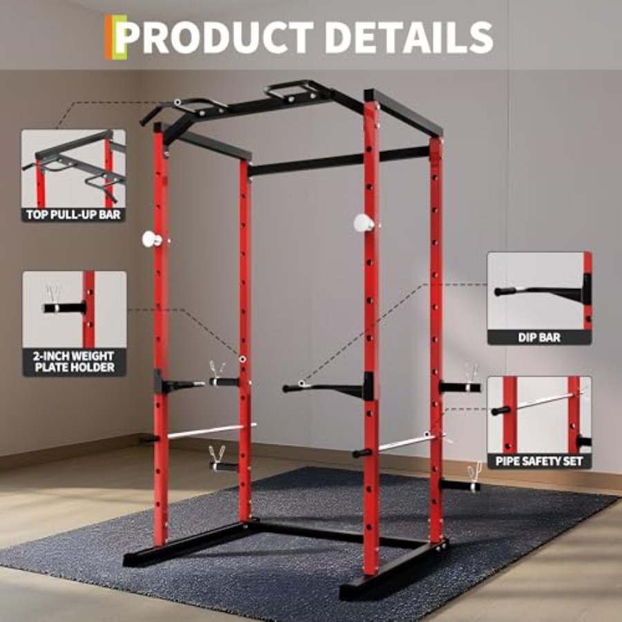 Rak Squat Heavy-Duty dengan Pu - Home Gym Pull Up ulasan dan harga