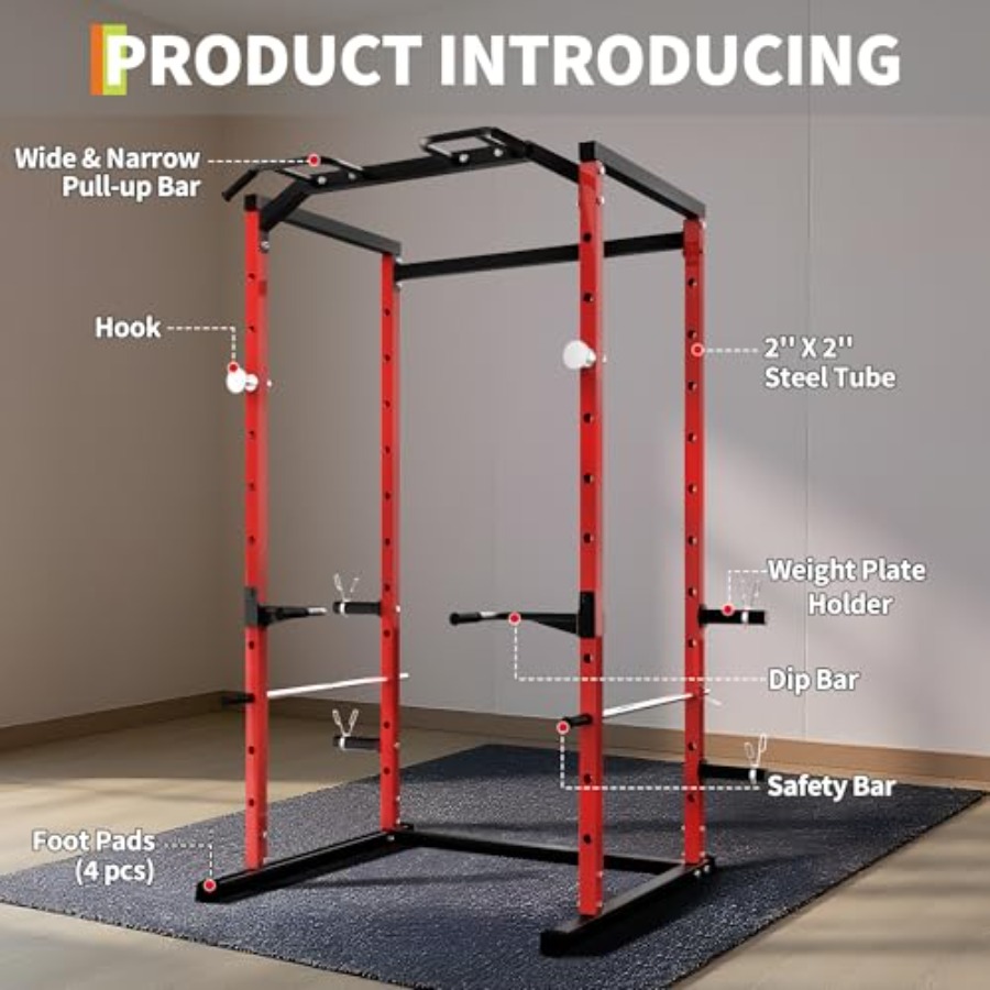 Rak Squat Heavy-Duty dengan Pu - Home Gym Pull Up ulasan dan harga