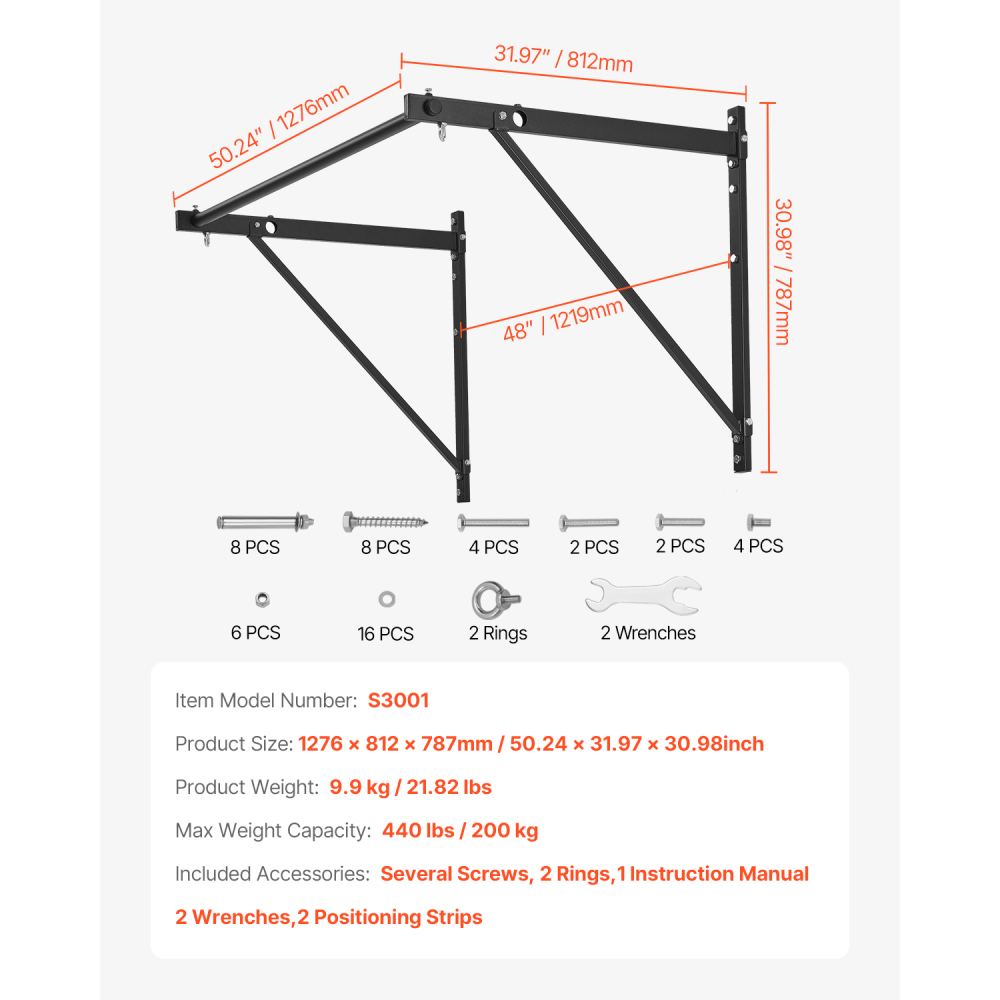 Ye Wall Mounted Heavy Duty Pul - Home Gym Pull Up ulasan dan harga