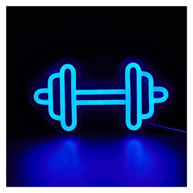 Dekorasi Neon Berbentuk Dumbbe - Home Gym Neon Sign ulasan dan harga