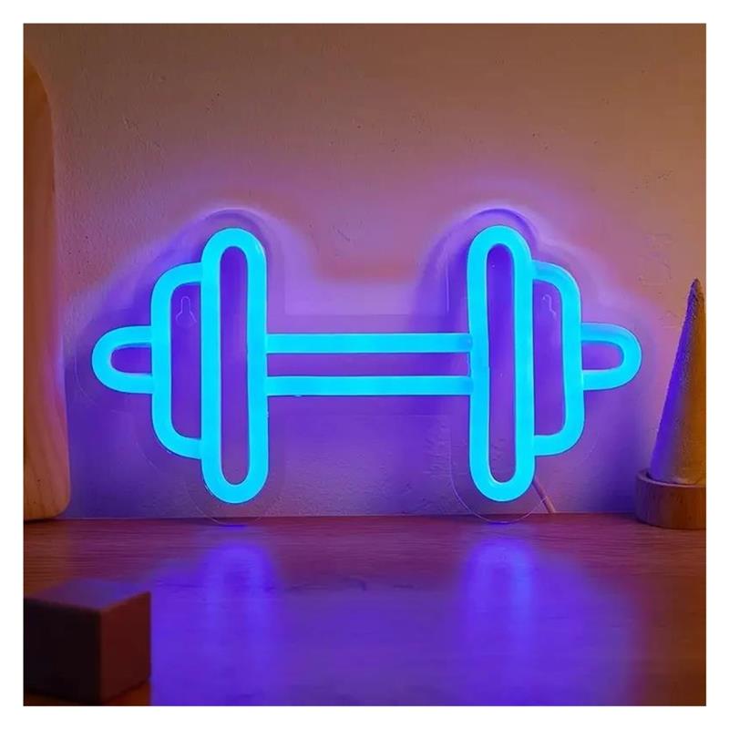 Dekorasi Neon Berbentuk Dumbbe - Home Gym Neon Sign ulasan dan harga