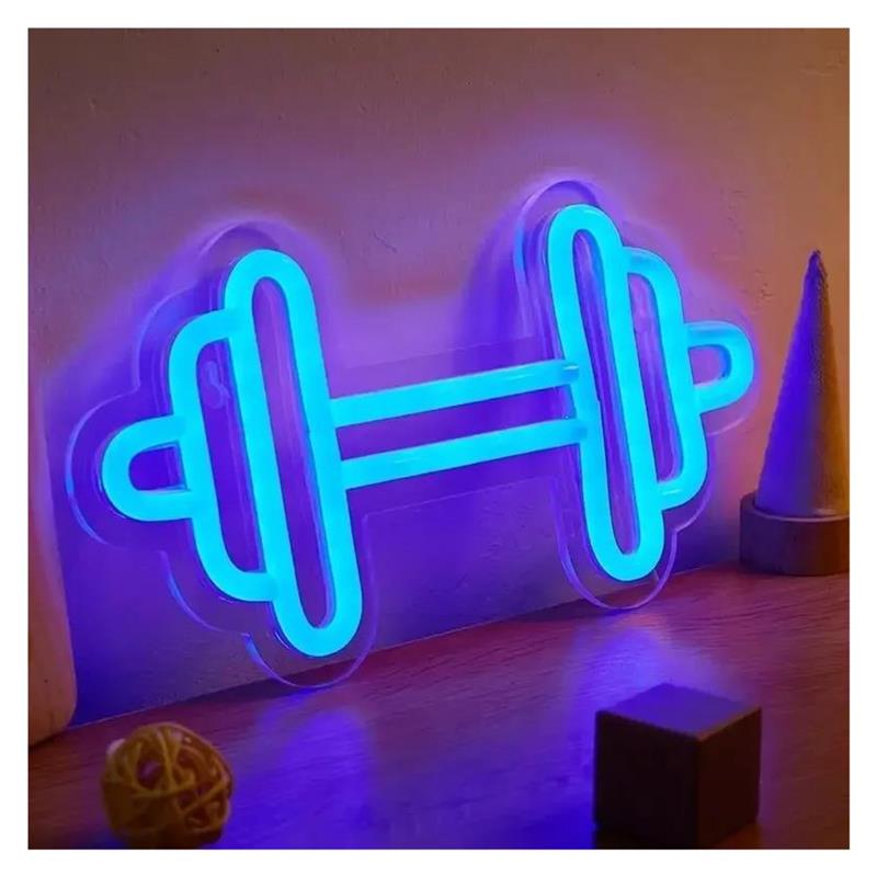 Dekorasi Neon Berbentuk Dumbbe - Home Gym Neon Sign ulasan dan harga
