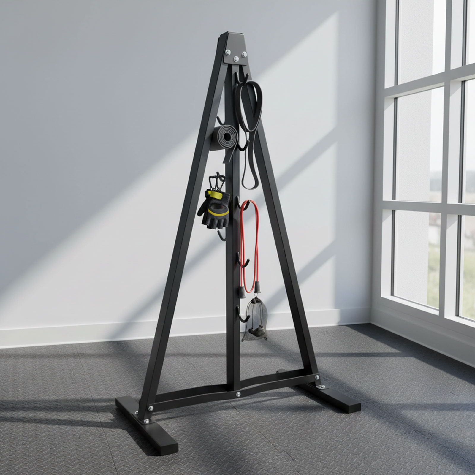 Rak Penyimpanan Alat Latihan L - Home Gym Hack ulasan dan harga