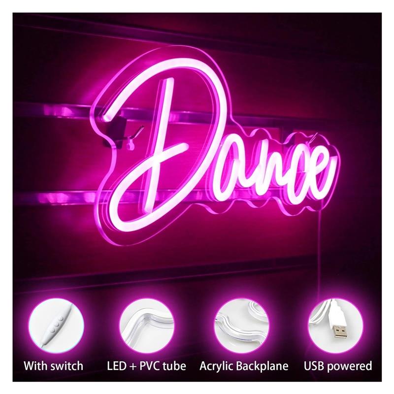 Lampu Neon Tanda Dansa Lampu M - Home Gym Neon Sign ulasan dan harga