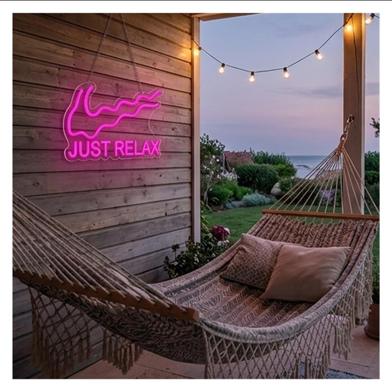 Lampu Neon Just Relax Untuk Yo - Home Gym Neon Sign ulasan dan harga