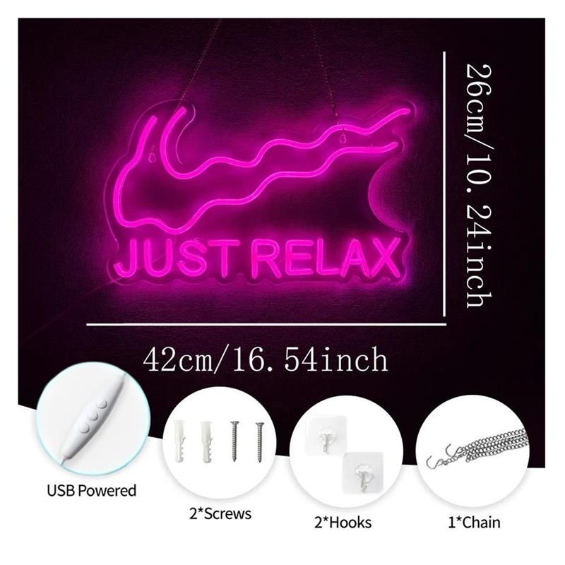 Lampu Neon Just Relax Untuk Yo - Home Gym Neon Sign ulasan dan harga