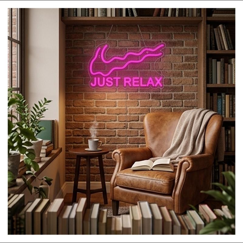 Lampu Neon Just Relax Untuk Yo - Home Gym Neon Sign ulasan dan harga