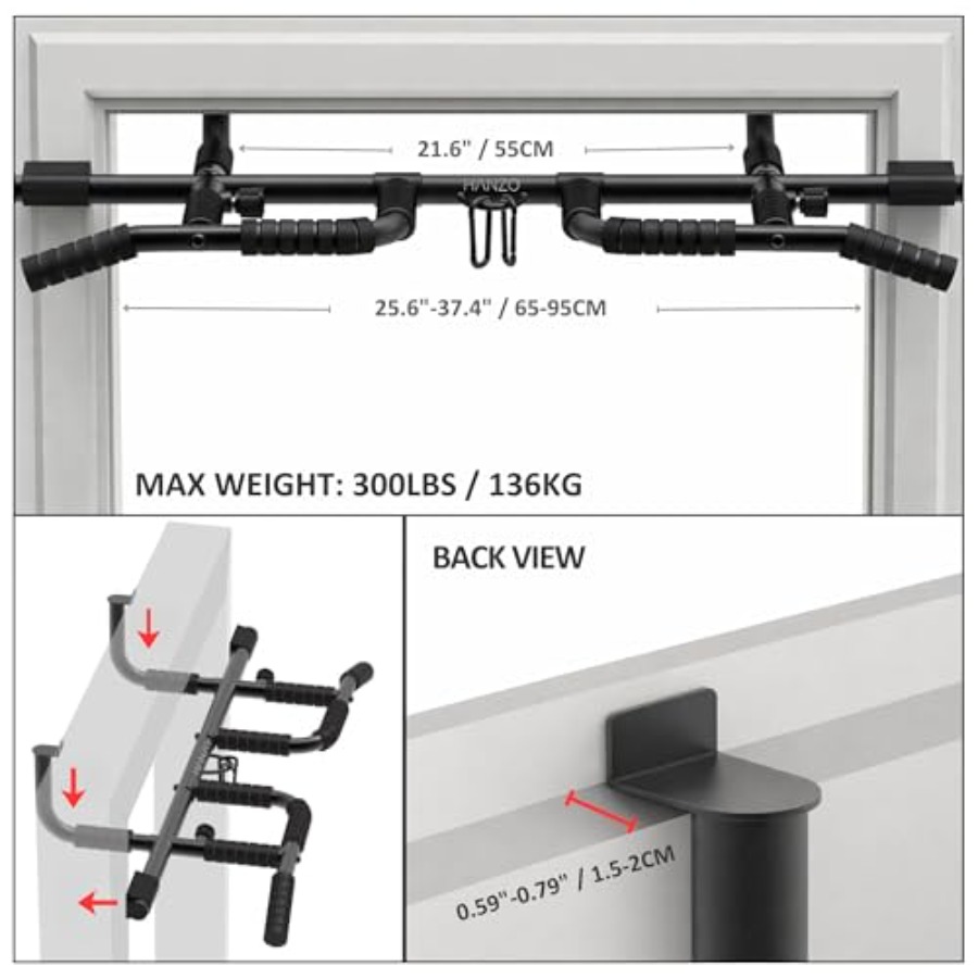 Set Bar Pull Up untuk Pintu de - Home Gym Pull Up ulasan dan harga
