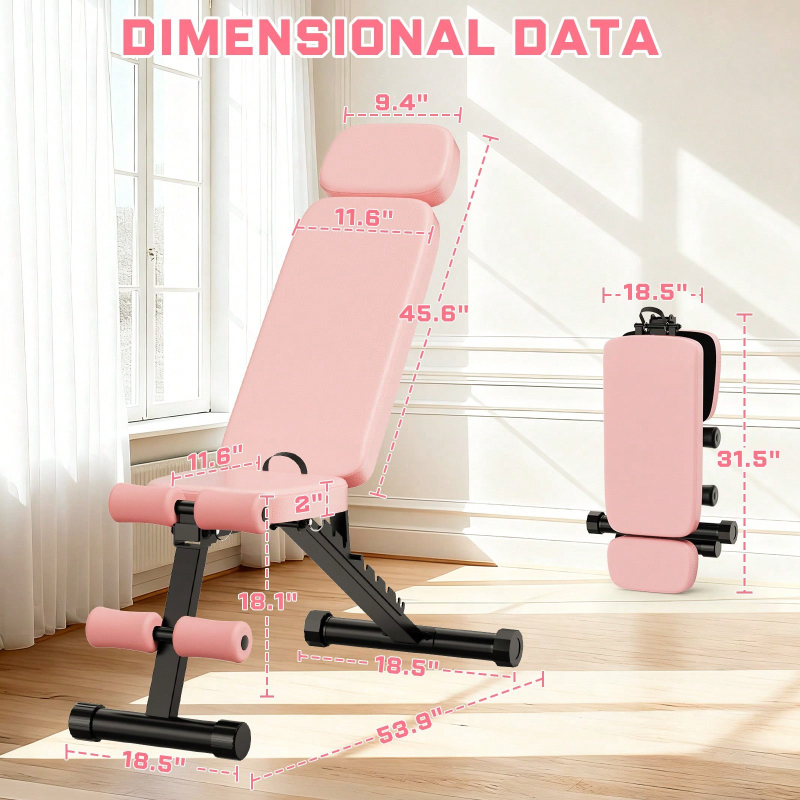 Bangku Angkat Beban 9 Posisi y - Home Gym Exercise ulasan dan harga